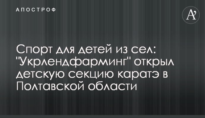 Спорт для детей из сел: 