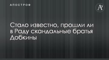Стало відомо, чи пройшли в Раду скандальні брати Добкіни