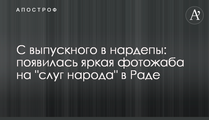 С выпускного в нардепы: появилась яркая фотожаба на 