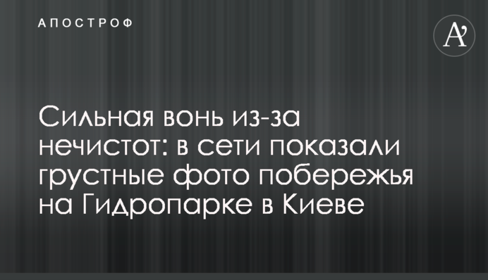 Сильний сморід через нечистоти: в мережі показали сумні фото узбережжя на Гідропарку в Києві
