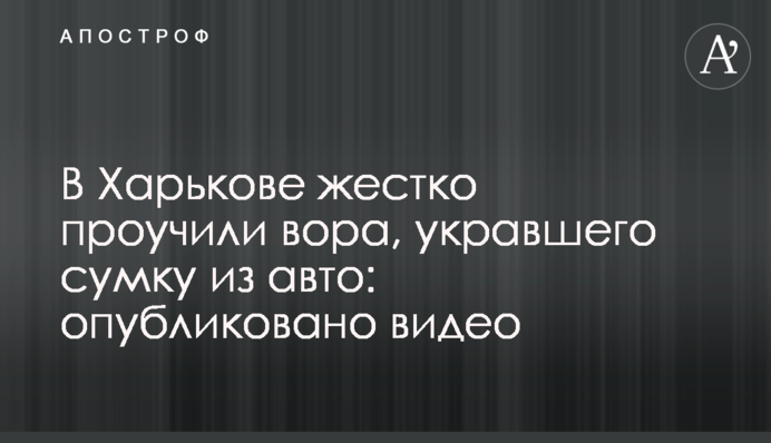 У Харкові жорстко покарали злодія, що вкрав сумку з авто: опубліковано відео