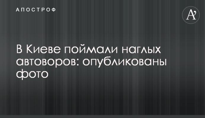 У Києві зловили нахабних автокрадіїв: опубліковано фото