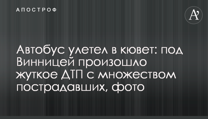 Автобус вилетів у кювет: під Вінницею сталася страшна ДТП з великою кількістю постраждалих, фото