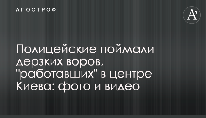 Поліцейські спіймали зухвалих злодіїв, які 