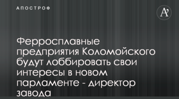 Ферросплавные предприятия Коломойского будут лоббировать свои интересы в новом парламенте - директор завода