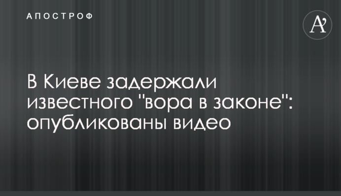 В Киеве задержали известного 