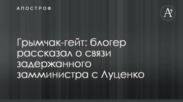Гримчак-гейт: блогер розповів про зв'язки затриманого заступника міністра з Луценко