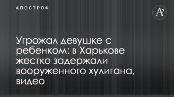 Угрожал девушке с ребенком: в Харькове жестко задержали вооруженного хулигана, видео