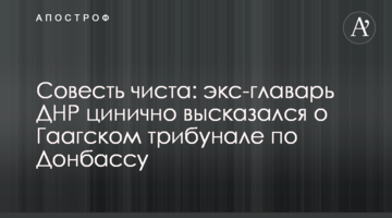 Совість чиста: екс-ватажок ДНР цинічно висловився про Гаазький трибунал по Донбасу