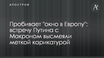 Пробивает "окно в Европу": встречу Путина с Макроном высмеяли меткой карикатурой
