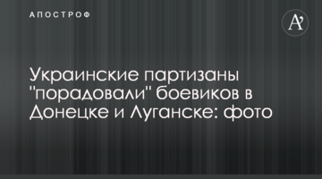 Українські партизани "порадували" бойовиків у Донецьку та Луганську: фото