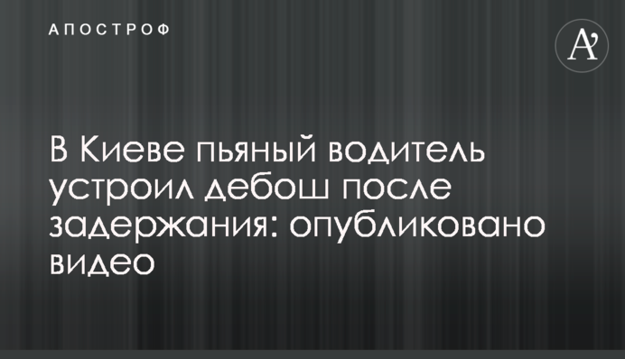 У Києві п'яний водій влаштував дебош після затримання: опубліковано відео