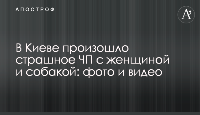 ​У Києві сталася страшна НП з жінкою і собакою: фото і відео