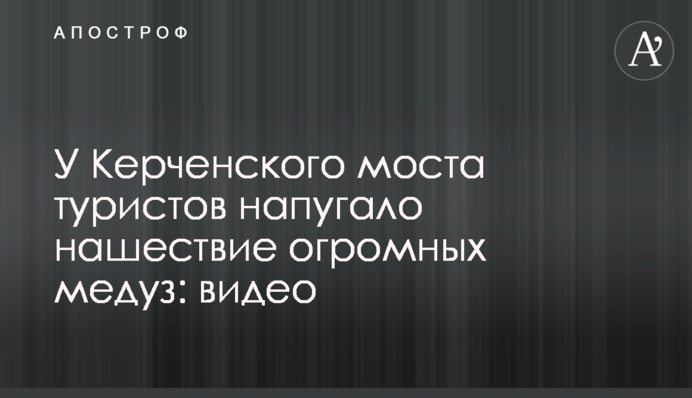 Біля Керченського мосту туристів налякала навала величезних медуз: відео