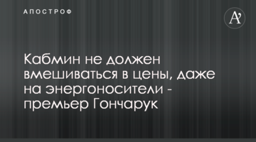 Кабмин не должен вмешиваться в цены, даже на энергоносители - премьер Гончарук