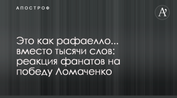 Это как рафаелло... вместо тысячи слов: реакция фанатов на победу Ломаченко