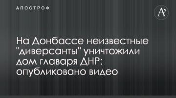 На Донбасі невідомі "диверсанти" знищили будинок ватажка ДНР: опубліковано відео