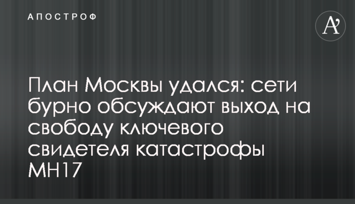 План Москвы удался: сети бурно обсуждают выход на свободу ключевого свидетеля катастрофы MH17