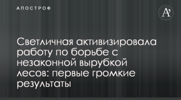 Світлична активізувала роботу по боротьбі з незаконним вирубуванням лісів: перші гучні результати