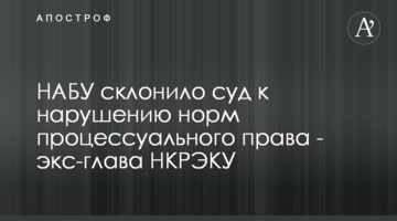 НАБУ склонило суд к нарушению норм процессуального права - экс-глава НКРЭКУ