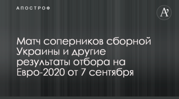 Матч соперников сборной Украины и другие результаты отбора на Евро-2020 от 7 сентября