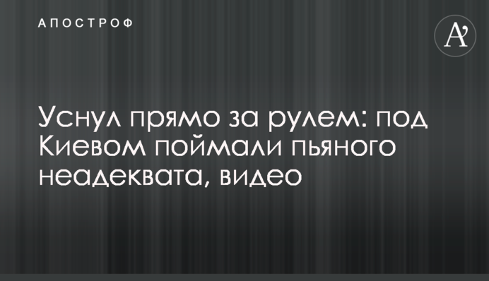 Заснув прямо за кермом: під Києвом спіймали п'яного неадеквата, відео