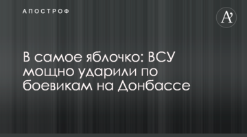 В самісіньке яблучко: ЗСУ потужно вдарили по бойовиках на Донбасі