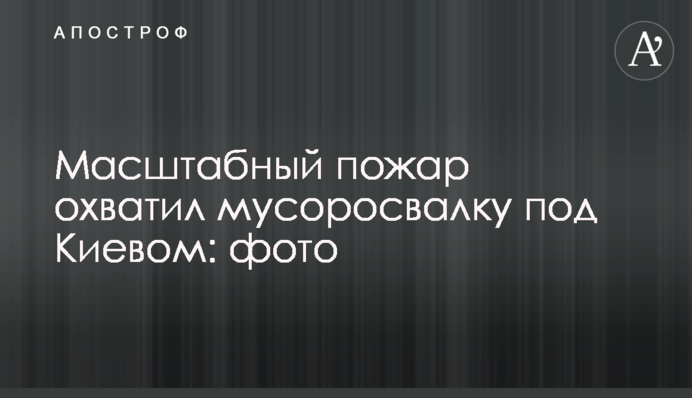 Масштабна пожежа охопила сміттєзвалище під Києвом: фото