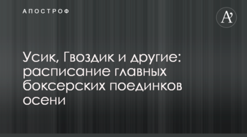 Усик, Гвоздик и другие: расписание главных боксерских поединков осени