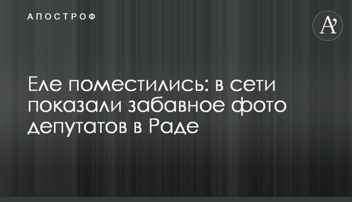 Ледве помістилися: в мережі показали веселе фото депутатів в Раді