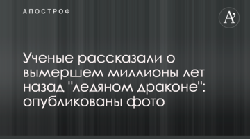 Вчені розповіли про вимерлого мільйони років тому "крижаного дракона": опубліковано фото