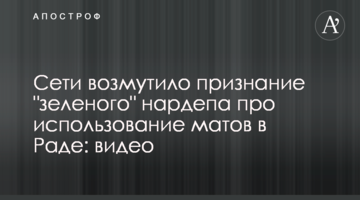 Мережу обурило визнання "зеленого" нардепа про використання матів у Раді: відео