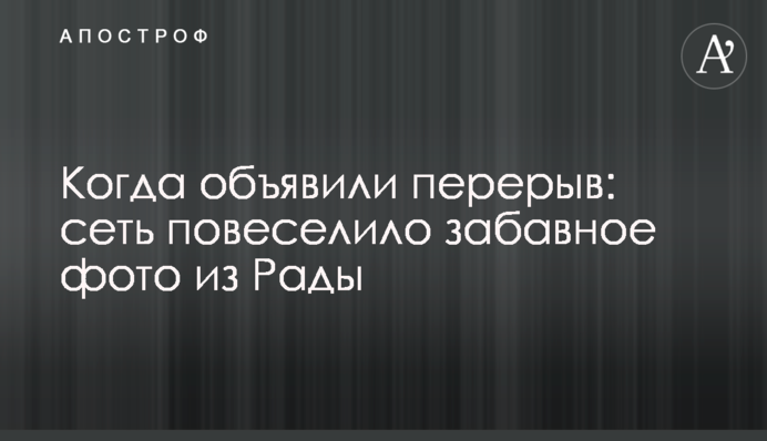 Коли оголосили перерву: мережу повеселило кумедне фото з Ради