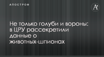 Не тільки голуби і ворони: в ЦРУ розсекретили дані про тварин-шпигунів
