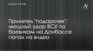 Прилетів "подаруночок": потужний удар ЗСУ по бойовиках на Донбасі потрапив на відео
