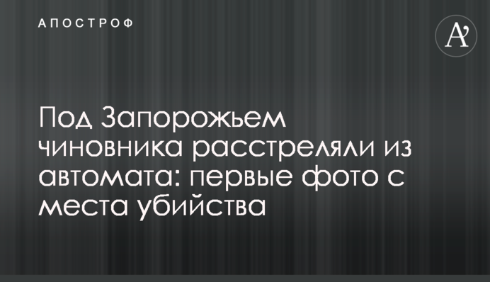 Під Запоріжжям чиновника розстріляли з автомата: перші фото з місця вбивства