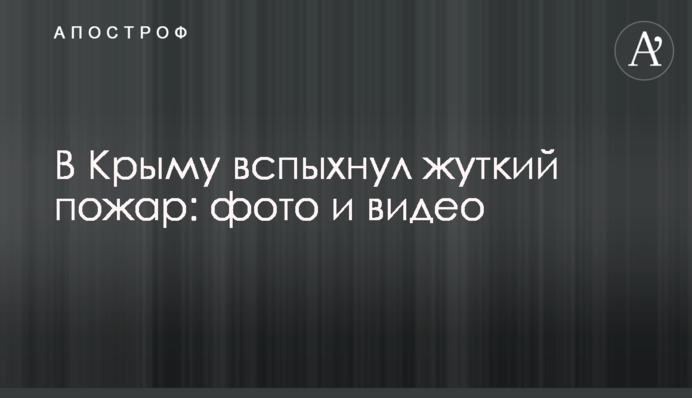 В Крыму вспыхнул жуткий пожар: фото и видео