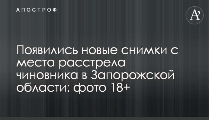 З'явилися нові знімки з місця розстрілу чиновника в Запорізькій області: фото 18+