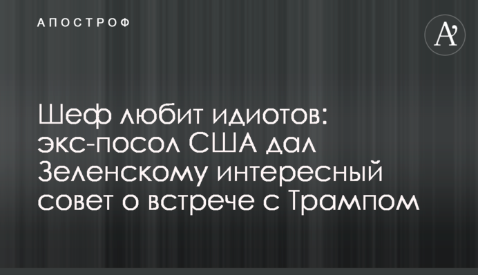 Шеф любить ідіотів: екс-посол США дав Зеленському цікаву пораду про зустріч з Трампом