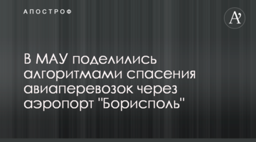 В МАУ поделились алгоритмами спасения авиаперевозок через аэропорт "Борисполь"