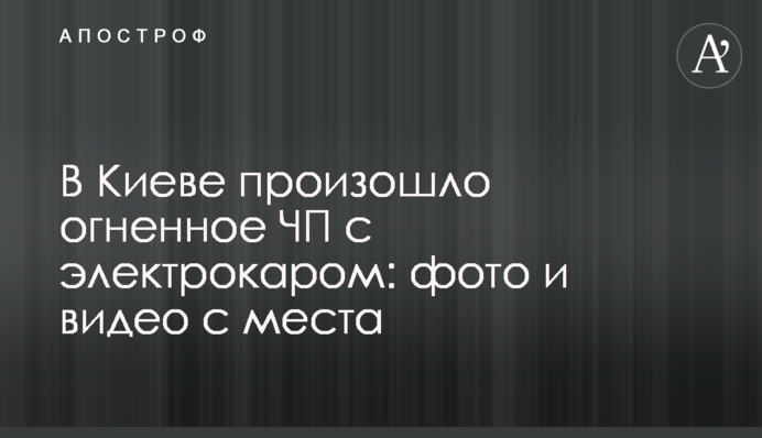 В Киеве произошло огненное ЧП с электрокаром: фото и видео с места
