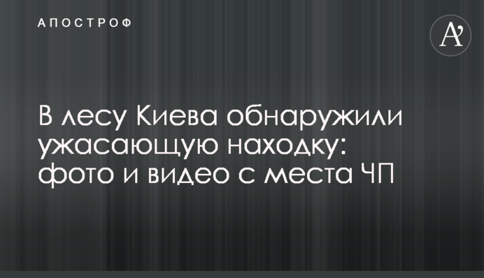 У лісі Києва виявили жахливу знахідку: фото і відео з місця НП