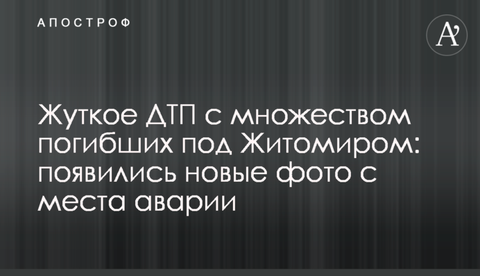Жахлива ДТП з великою кількістю загиблих під Житомиром: з'явилися нові фото з місця аварії