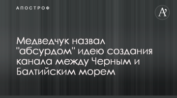 Медведчук назвал "абсурдом" идею создания канала между Черным и Балтийским морем