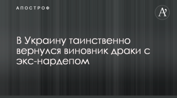 В Украину таинственно вернулся виновник драки с экс-нардепом