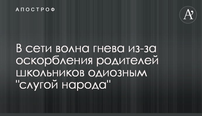 В сети волна гнева из-за оскорбления родителей школьников одиозным 