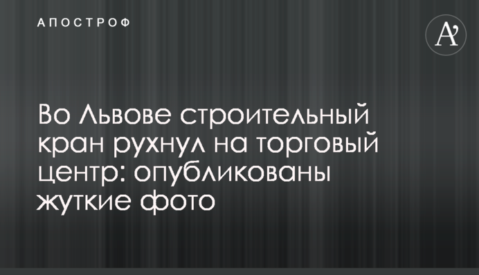 У Львові будівельний кран впав на торговий центр: опубліковано моторошні фото