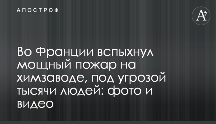 У Франції спалахнула потужна пожежа на хімзаводі, під загрозою тисячі людей: фото і відео