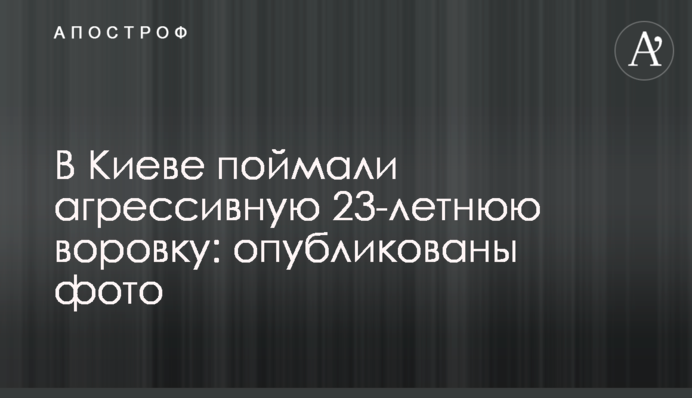 У Києві зловили агресивну 23-річну злодійку: опубліковані фото