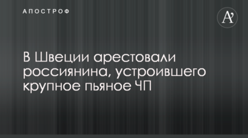 У Швеції заарештували росіянина, який влаштував велику п'яну НП